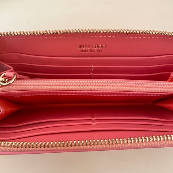 Jimmy Choo | Pippa Long Wallet in Coral - Picture 5 of 10